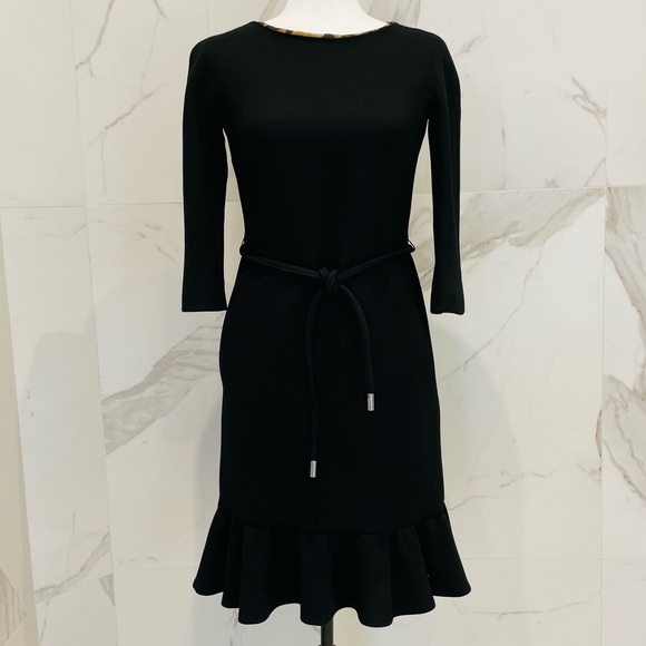 Dolce & Gabbana Wool Ruffle Hem Dress - Picture 1 of 10